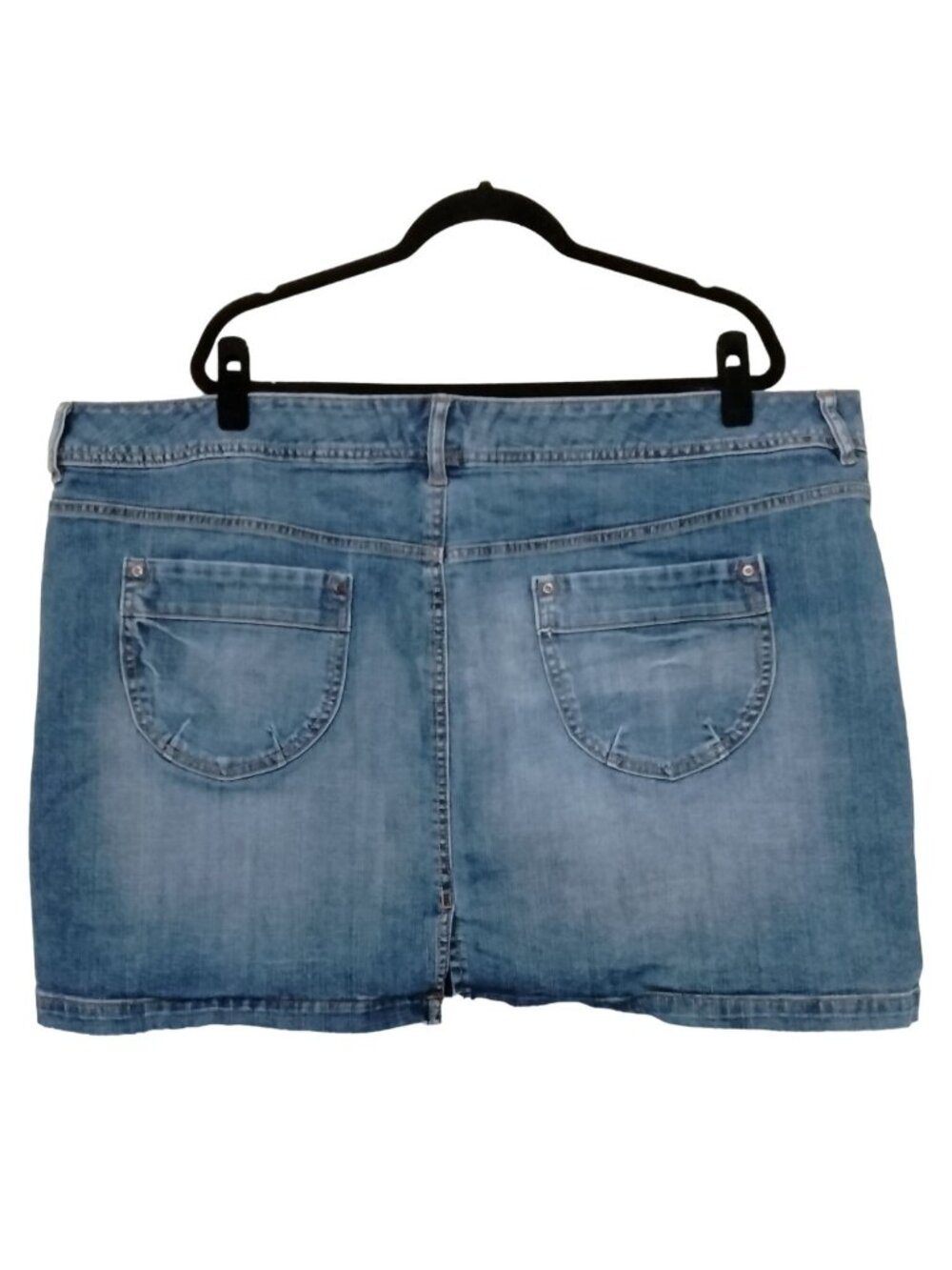 Old Navy Plus Size 26 Skirt Mini Denim Light Blue Casual Stretchy Low Waist - Picture 4 of 8